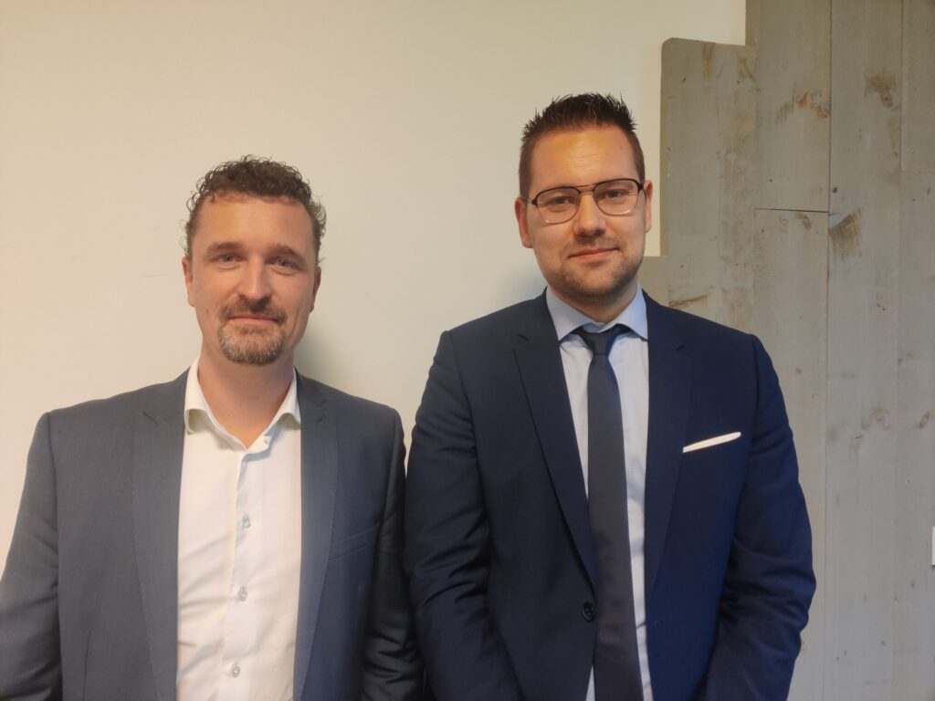 Jan Schraal en Roelof Weerstand, de initiatiefnemers van de kerkplanting (november 2021)